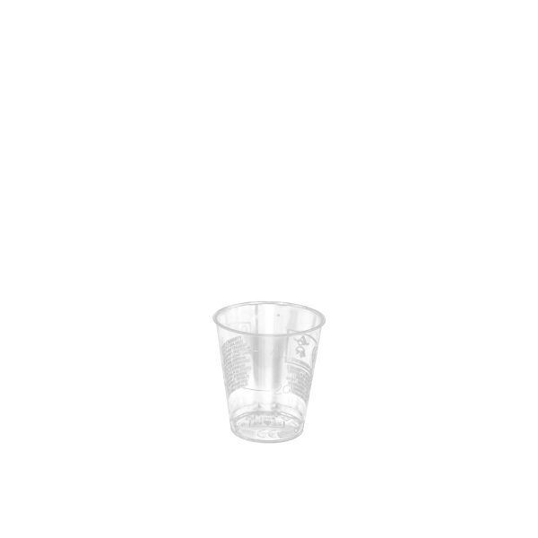 Čaša PS 0,04L, s baždarom 2/4cl, prozirna kristalka, 40/1 (art.230) B.1.4