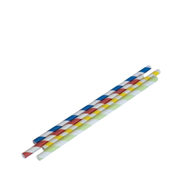 Papirnate slamke 8mm x 230mm, mix 4 boje, 150/1 (art.748) B.3.6